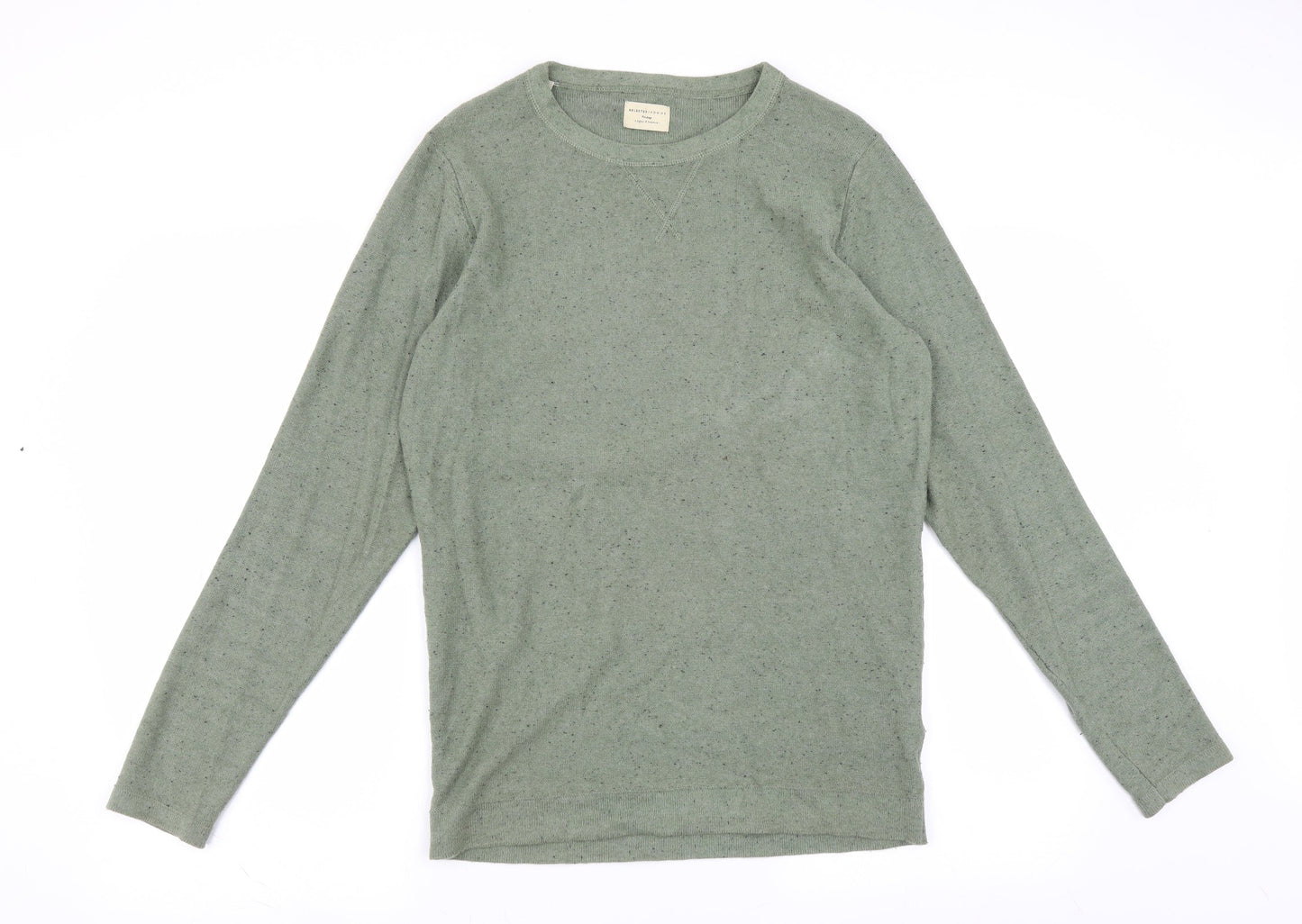 Mens UK Size S Selected Homme Green Pullover Sweatshirt