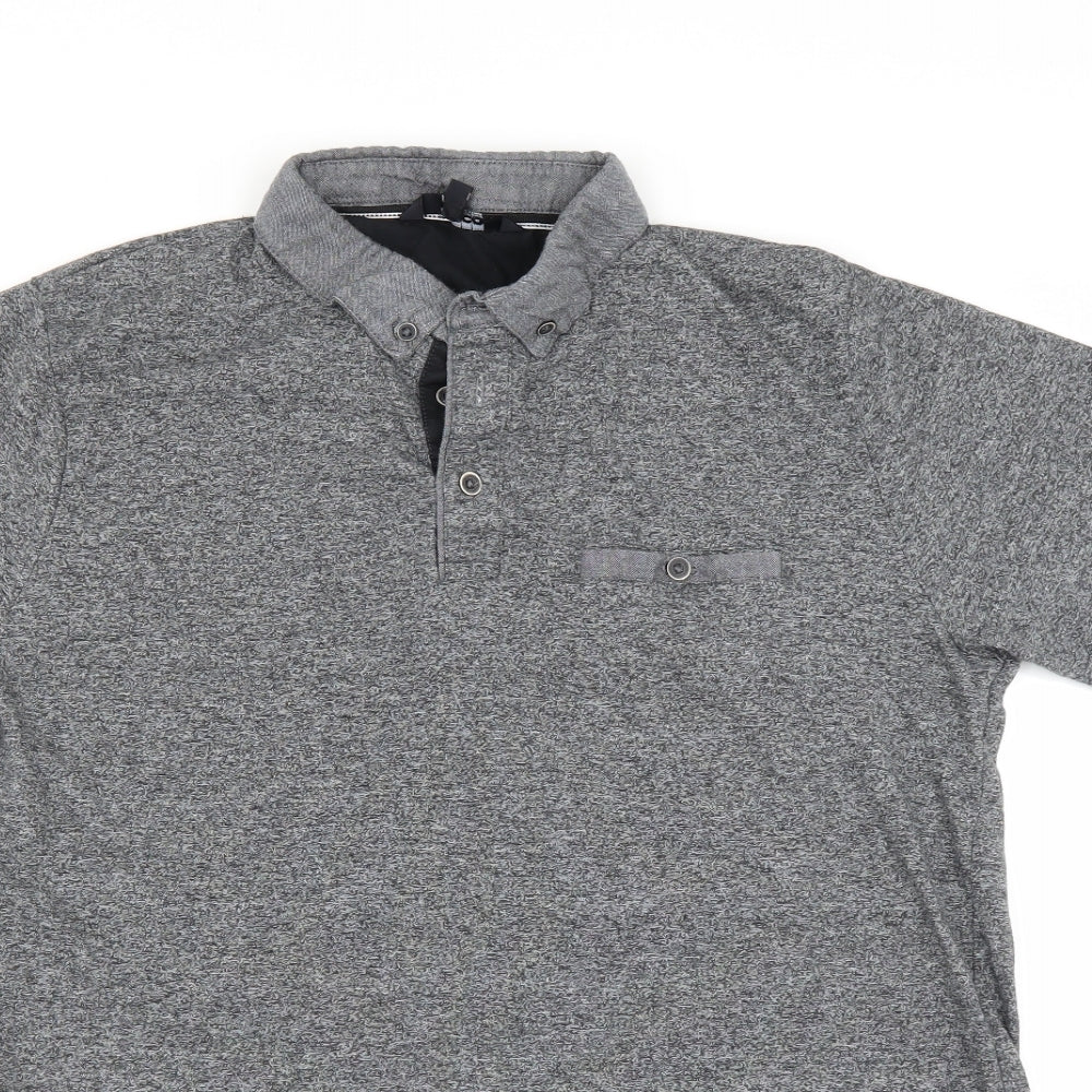 PEP&CO Mens Grey    Polo Size M