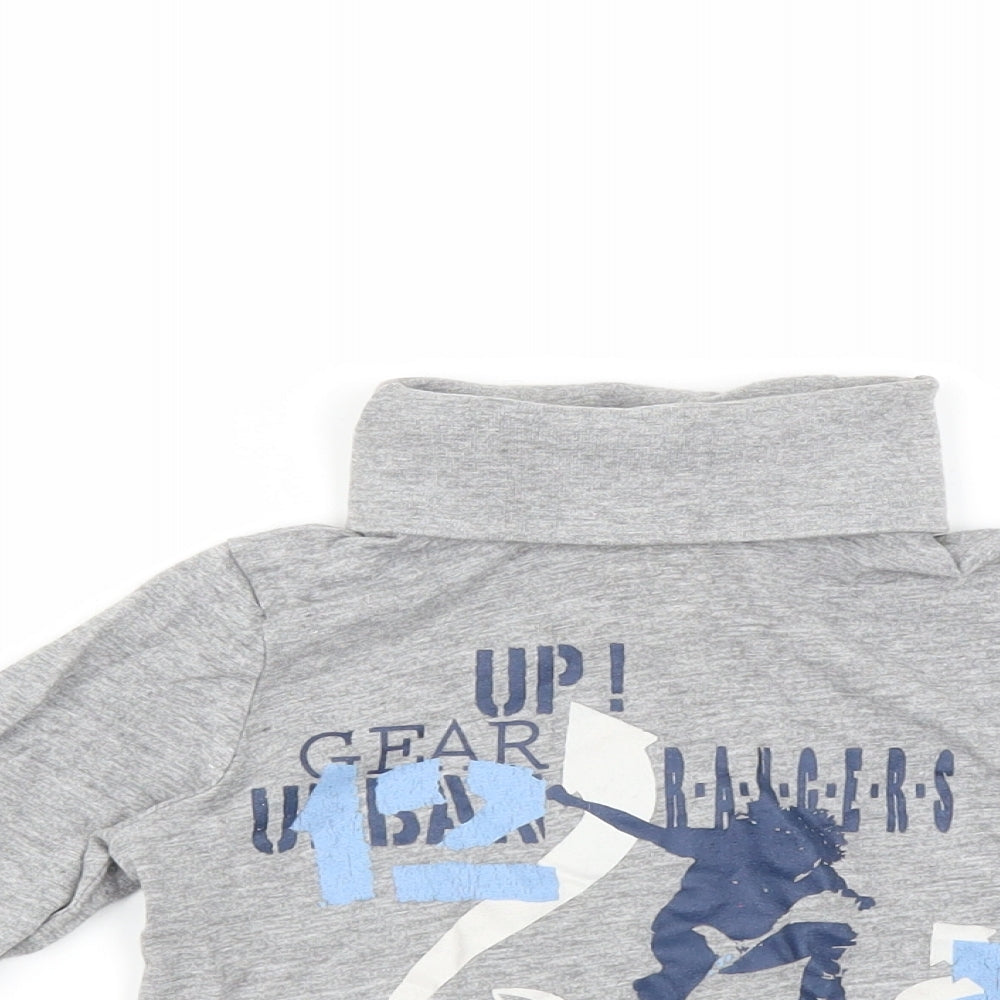 Lupilu Boys Grey   Basic T-Shirt Size 12-18 Months  - skate