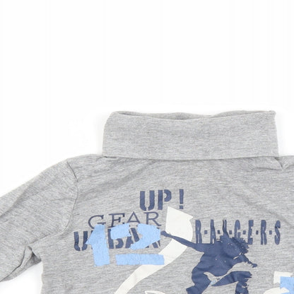 Lupilu Boys Grey   Basic T-Shirt Size 12-18 Months  - skate