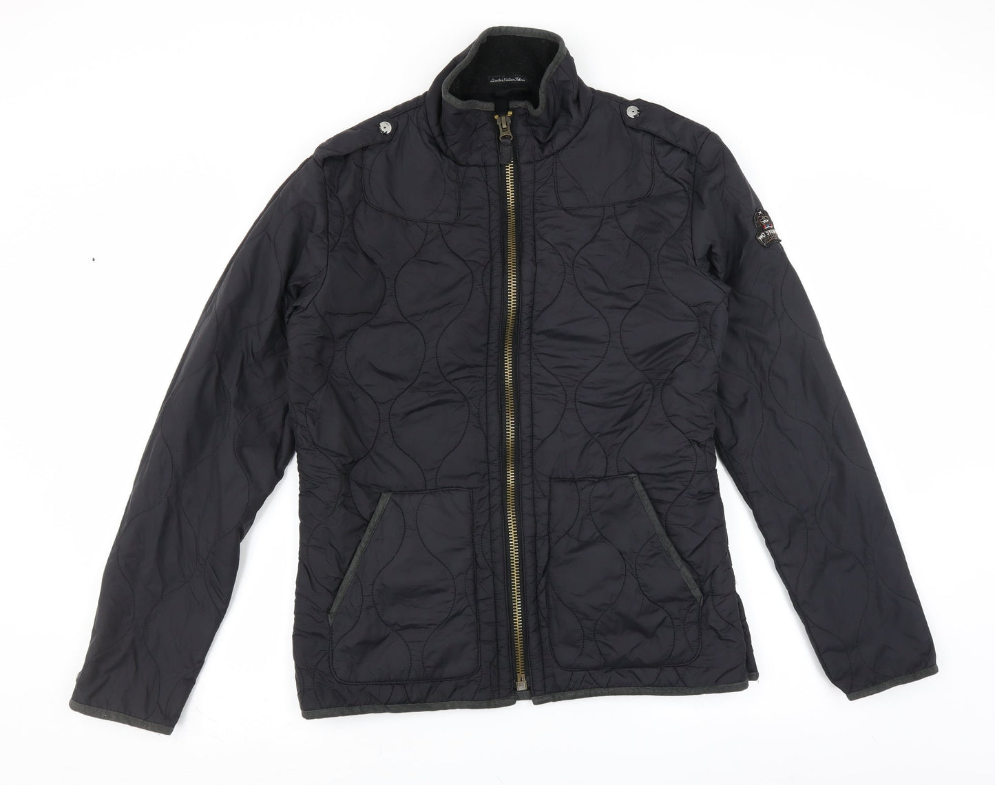 Two Stoned Womens Black   Quilted Jacket Size M