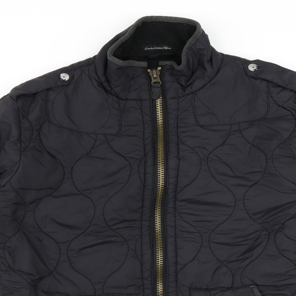Two Stoned Womens Black   Quilted Jacket Size M