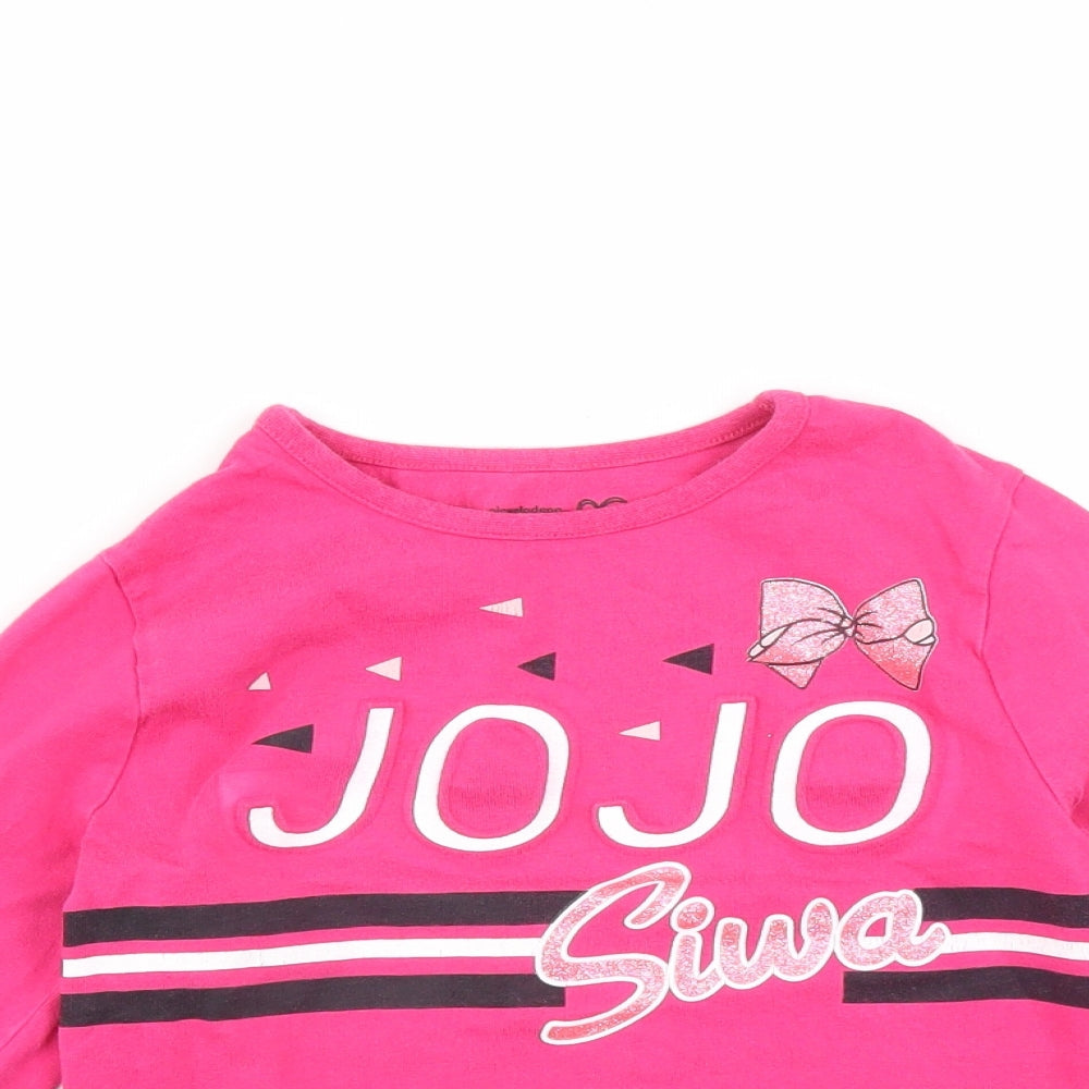 Jojo Siwa Girls Pink   Basic T-Shirt Size 5-6 Years  - jojo siva