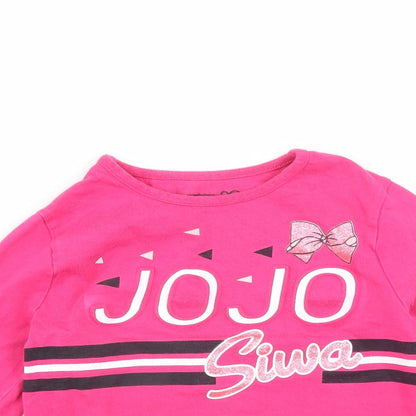 Jojo Siwa Girls Pink   Basic T-Shirt Size 5-6 Years  - jojo siva