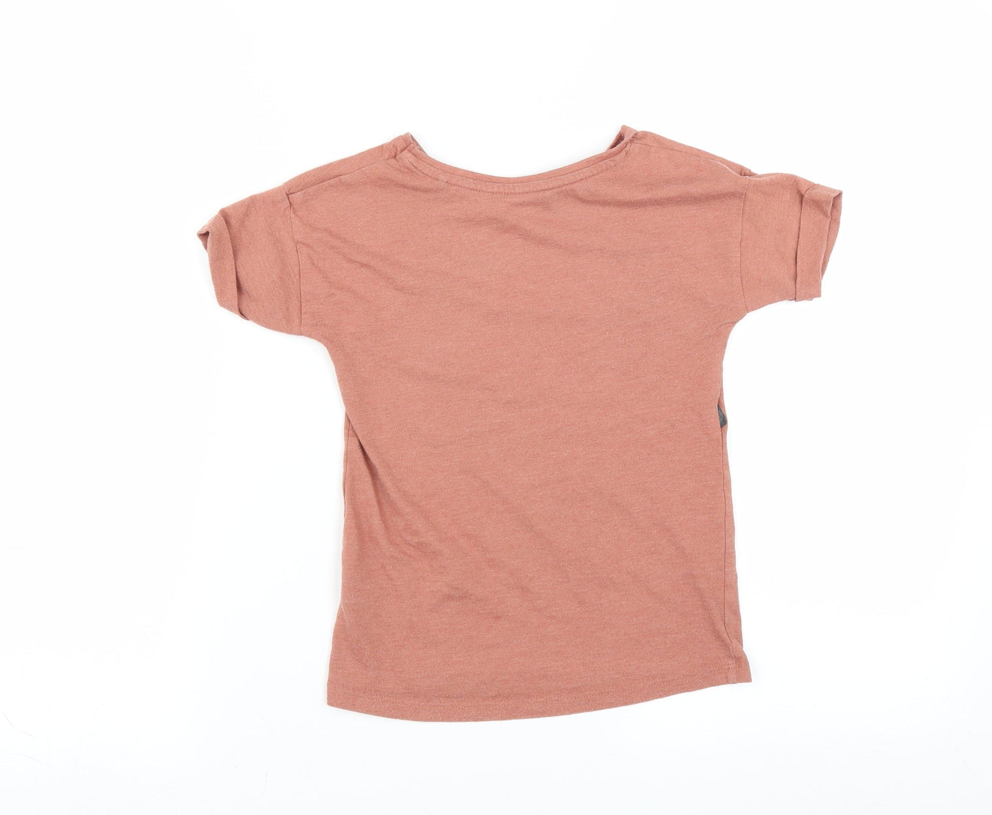 Sainsburys Girls Brown   Basic T-Shirt Size 6 Years  - animal