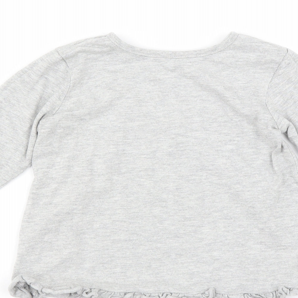George Girls Grey   Basic T-Shirt Size 18-24 Months  - i love nanna