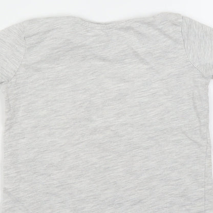 Primark Girls Grey   Basic T-Shirt Size 2-3 Years  - unicorn