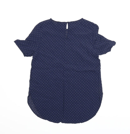 Womens UK Size 8 H&M Blue Basic Blouse