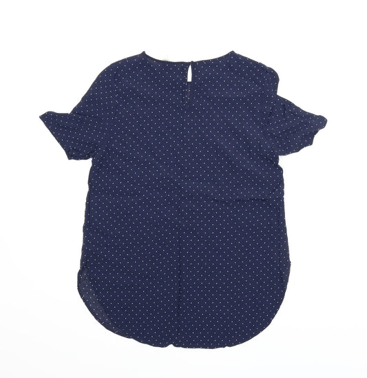 Womens UK Size 8 H&M Blue Basic Blouse