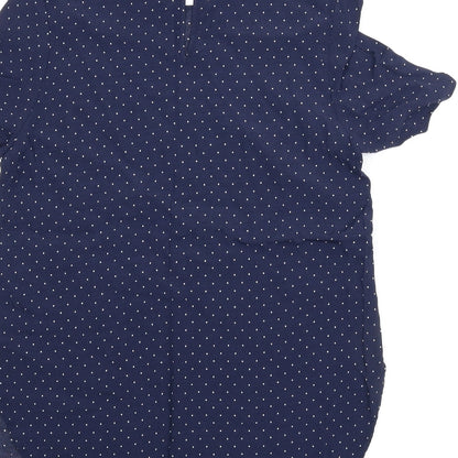 Womens UK Size 8 H&M Blue Basic Blouse