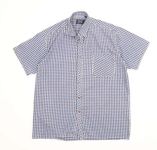 Mens UK Size L Peak Performance Blue  Button-Up Short Sleeve Casual Shirt
