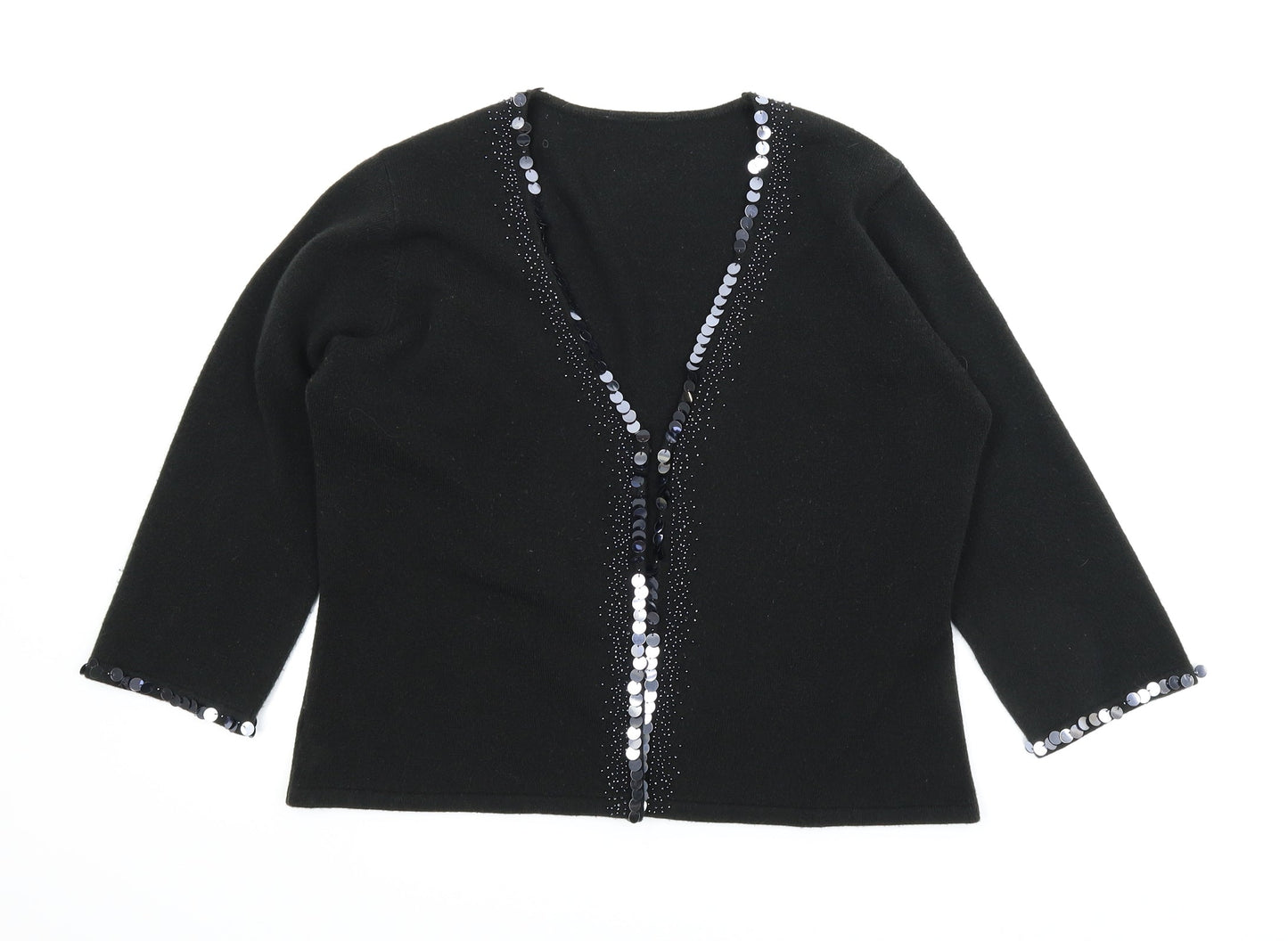 Preworn Womens Black   Cardigan Jumper Size M