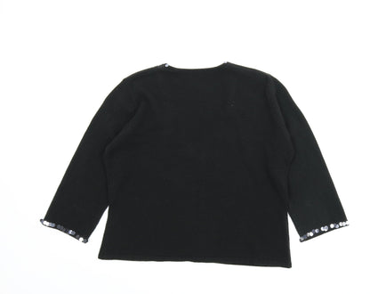 Preworn Womens Black   Cardigan Jumper Size M
