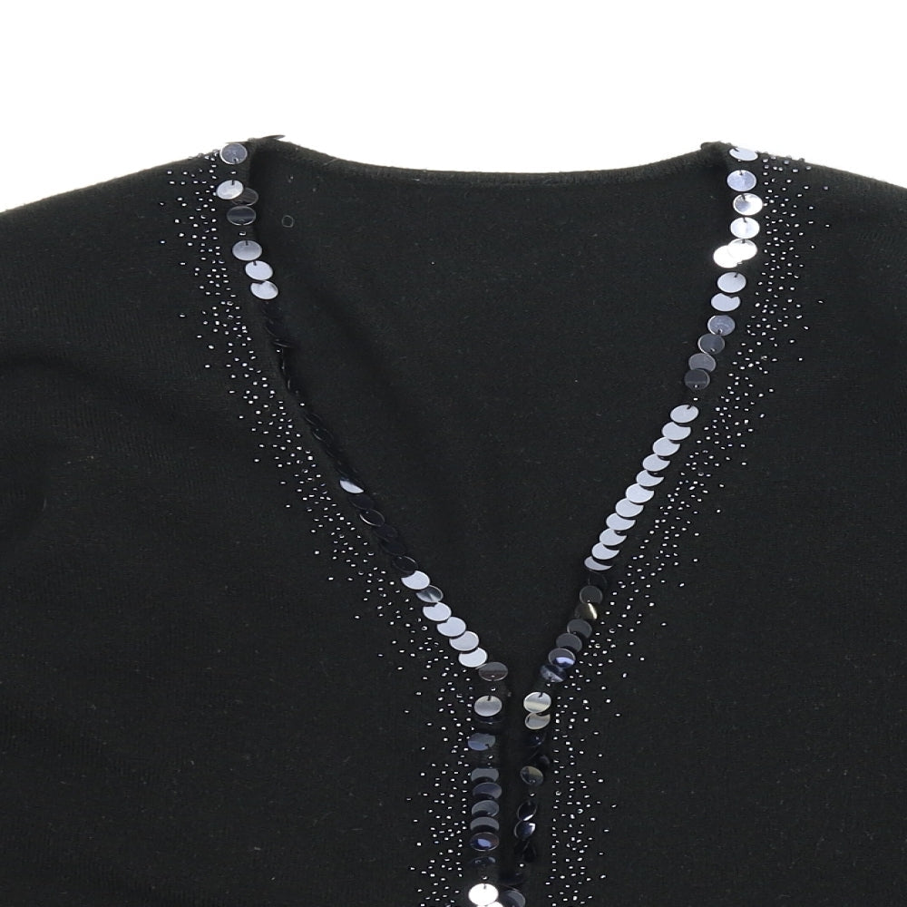 Preworn Womens Black   Cardigan Jumper Size M
