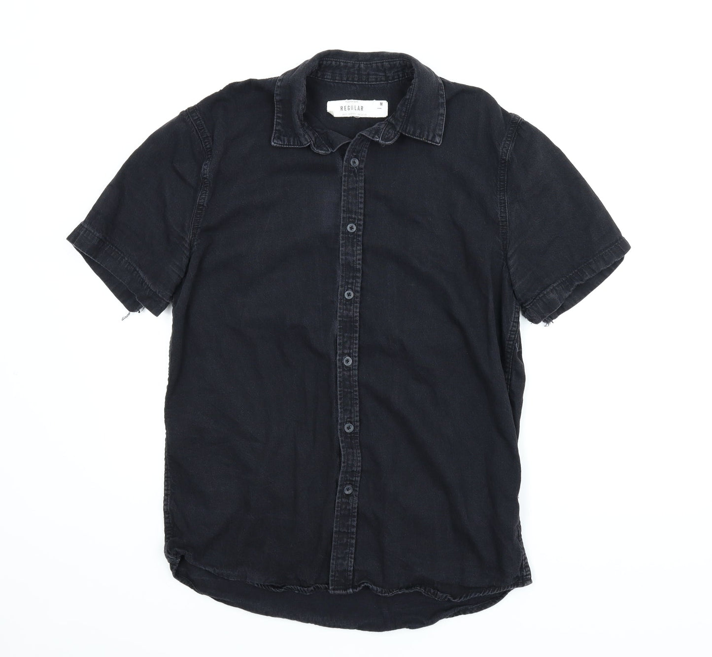 Topman Mens Black    Button-Up Size M