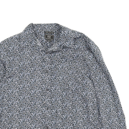 F&F Mens Blue Floral   Button-Up Size M