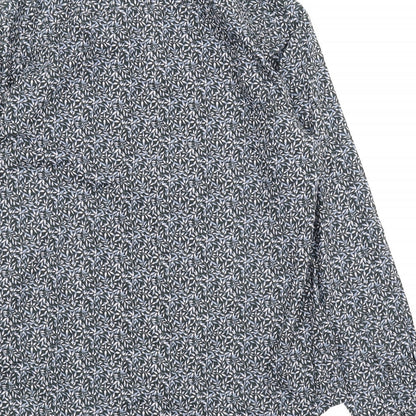 F&F Mens Blue Floral   Button-Up Size M