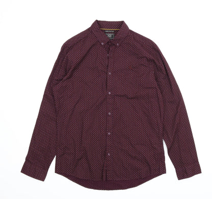 F&F Mens Purple    Button-Up Size M