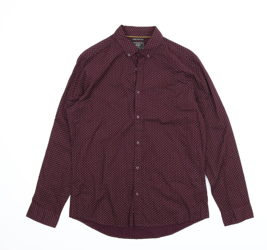 F&F Mens Purple    Button-Up Size M