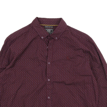 F&F Mens Purple    Button-Up Size M