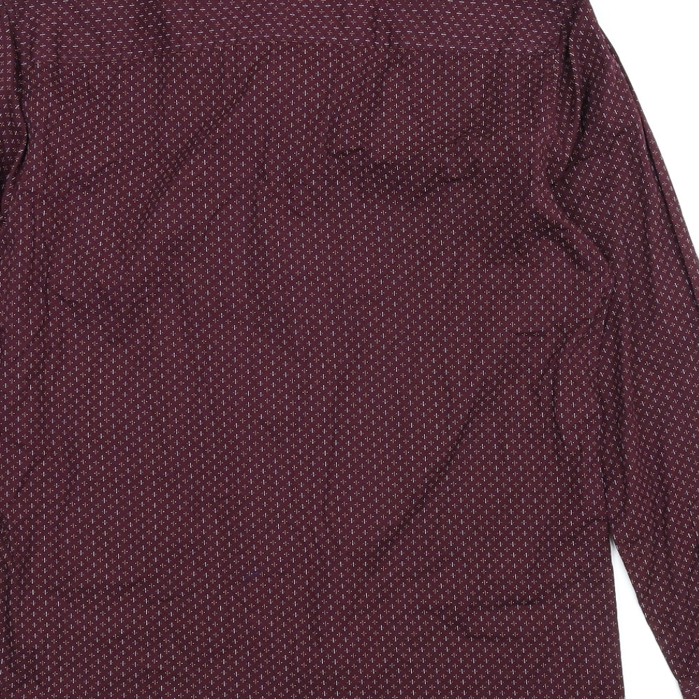 F&F Mens Purple    Button-Up Size M