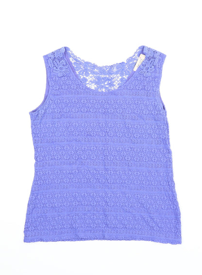 Womens UK Size 8 M&S Blue Basic Blouse