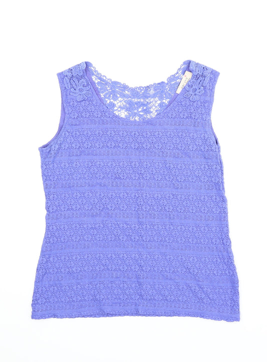 Womens UK Size 8 M&S Blue Basic Blouse