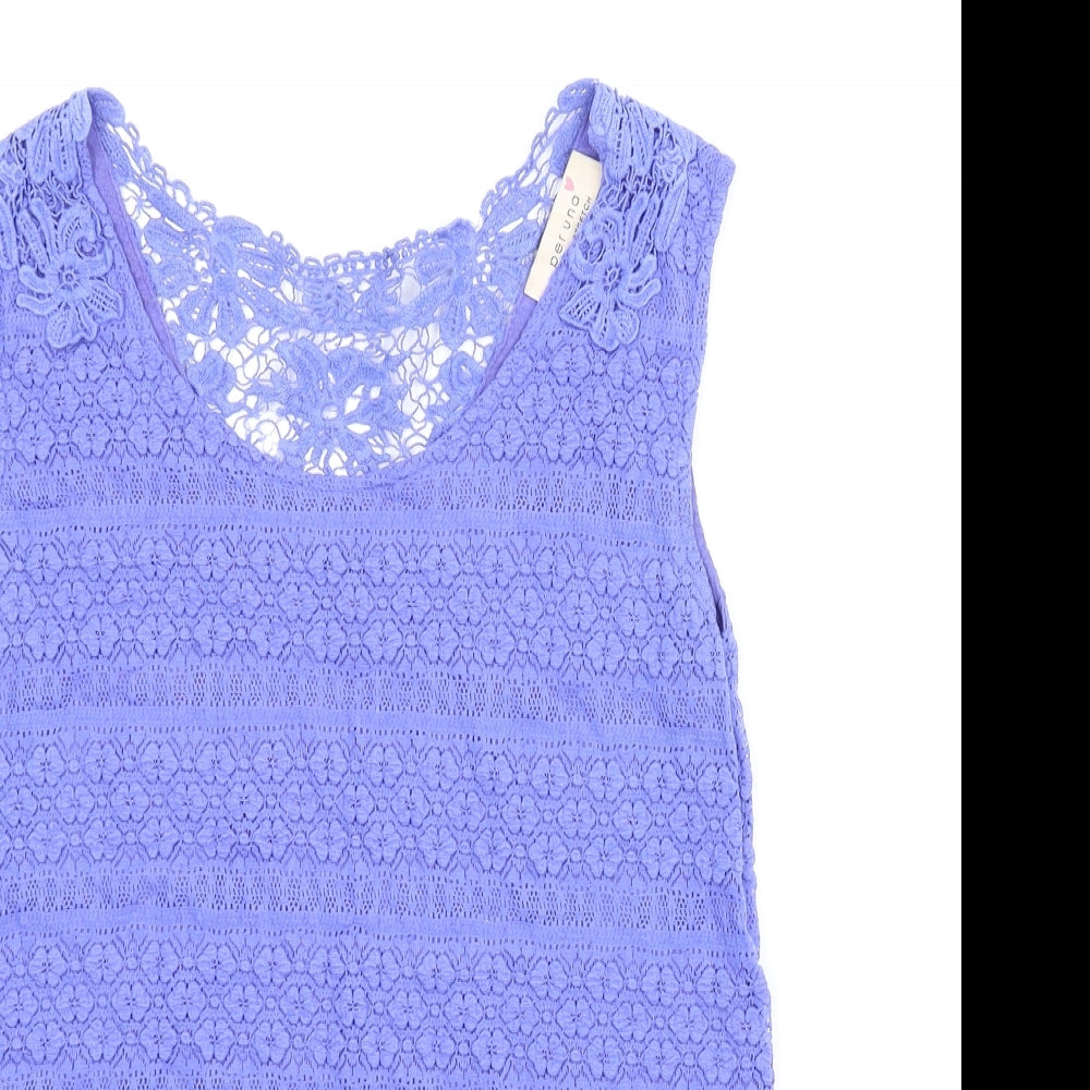 Womens UK Size 8 M&S Blue Basic Blouse