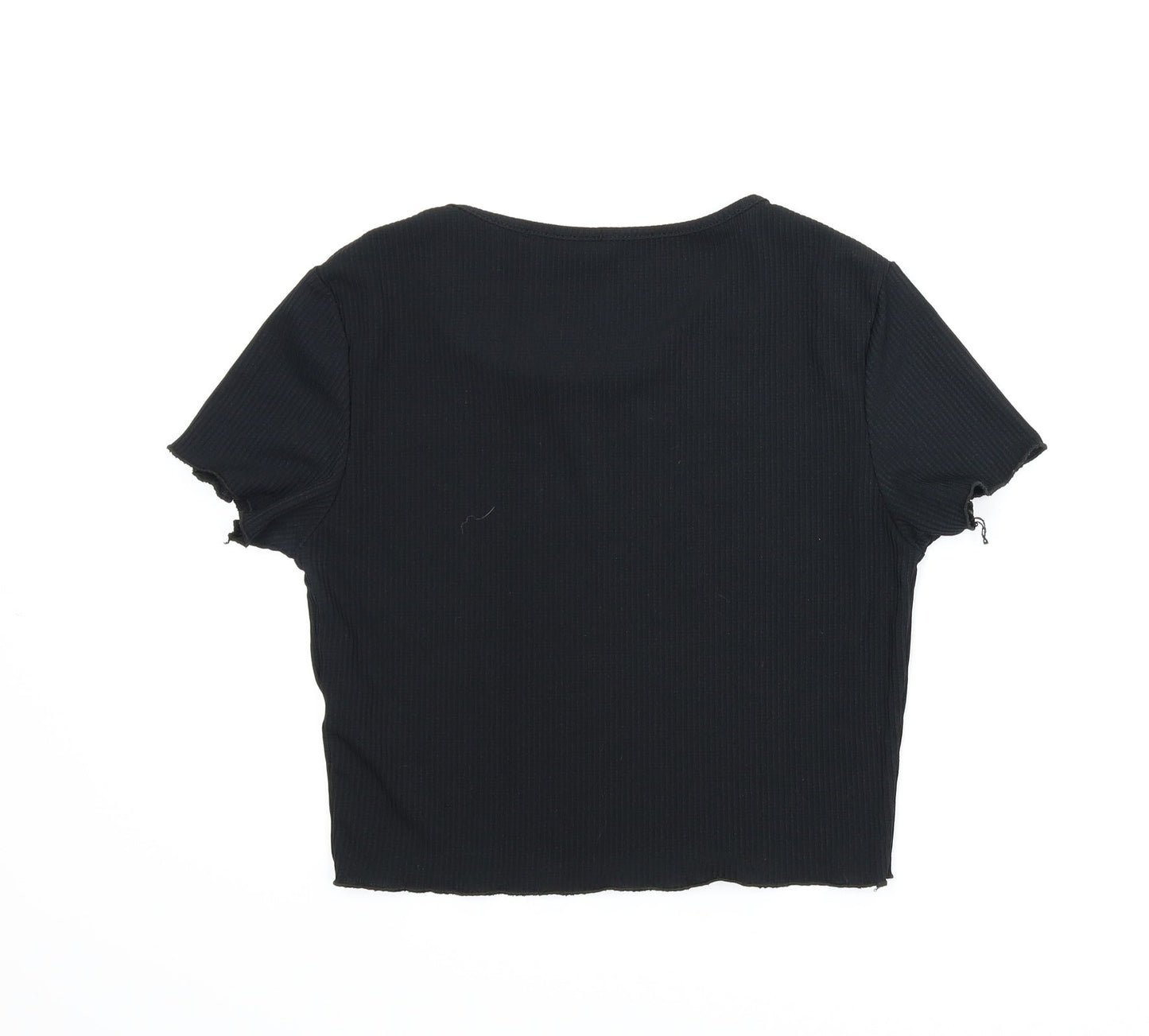 Womens UK Size 12 Missguided Black Basic Blouse