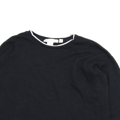 H&M Womens Black Striped  Pullover Jumper Size S