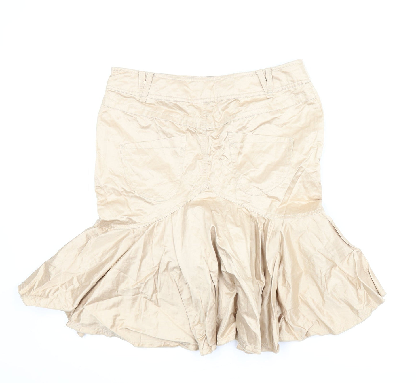 H&M Womens Gold   Trumpet Skirt Size 10