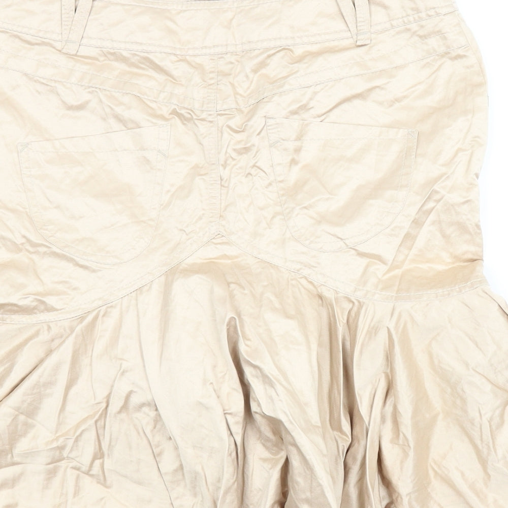 H&M Womens Gold   Trumpet Skirt Size 10