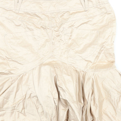 H&M Womens Gold   Trumpet Skirt Size 10