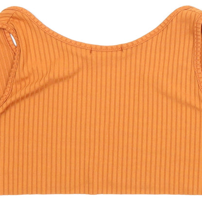 PRETTYLITTLETHING Womens Orange   Cropped Tank Size 6