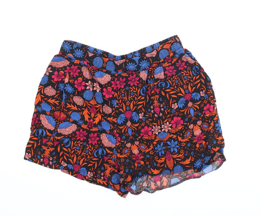 H&M Womens Multicoloured Floral  Culotte Shorts Size 8