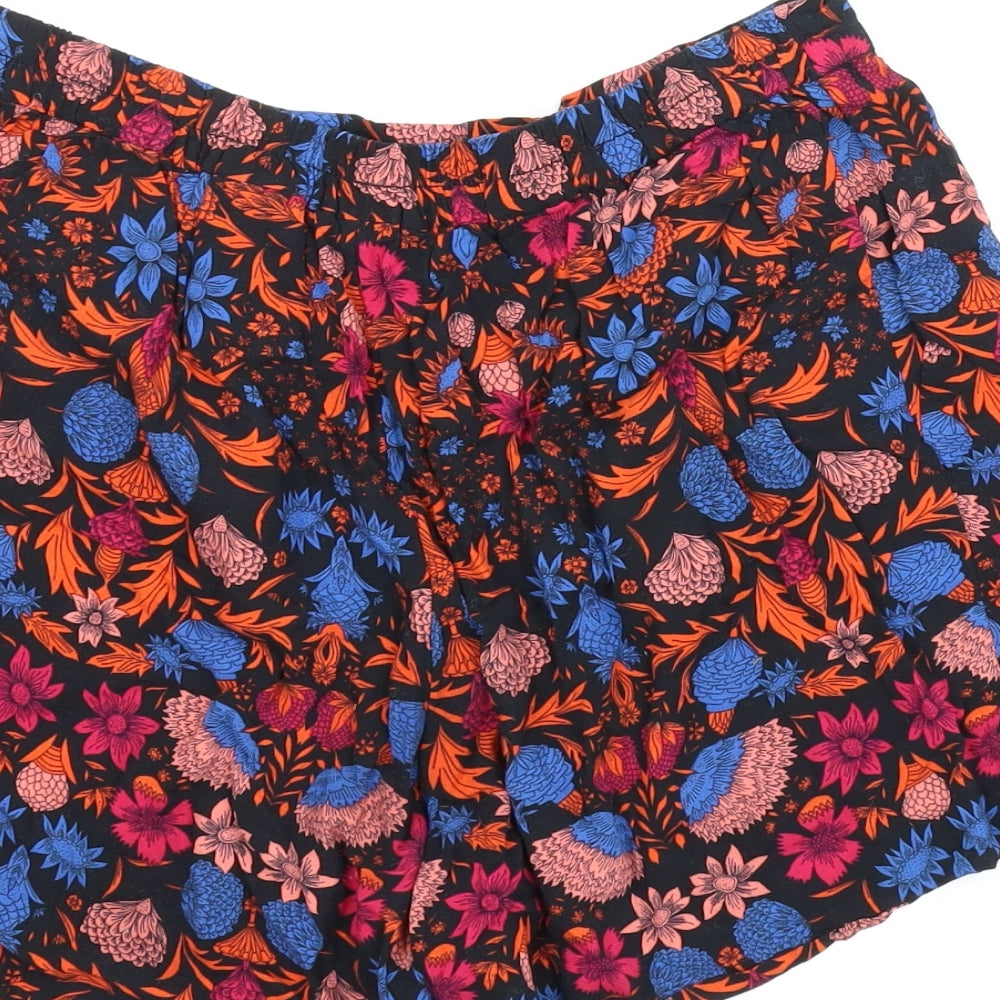 H&M Womens Multicoloured Floral  Culotte Shorts Size 8