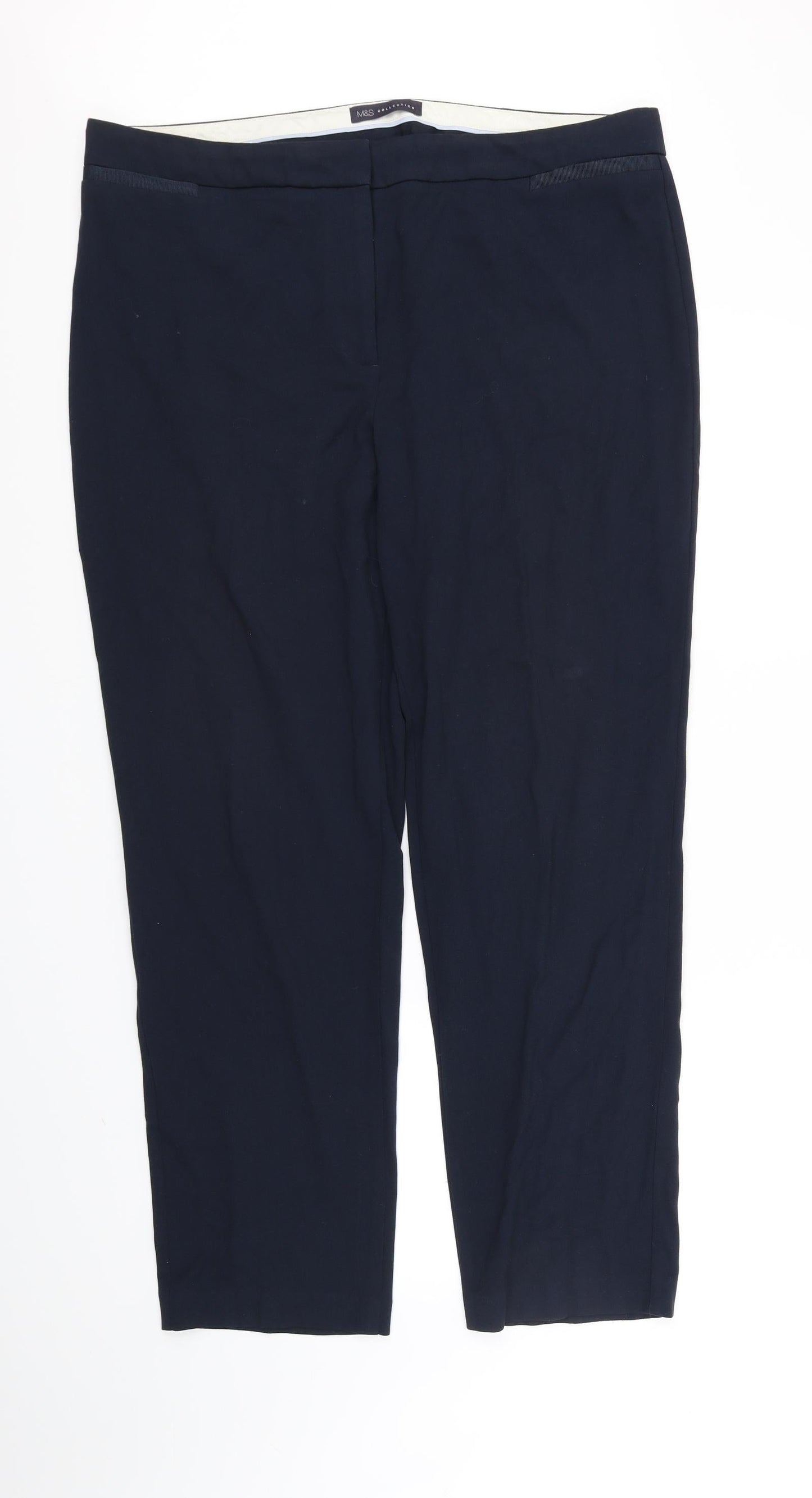 Womens UK Size 18 Marks and Spencer Regular Fit  Blue Trousers