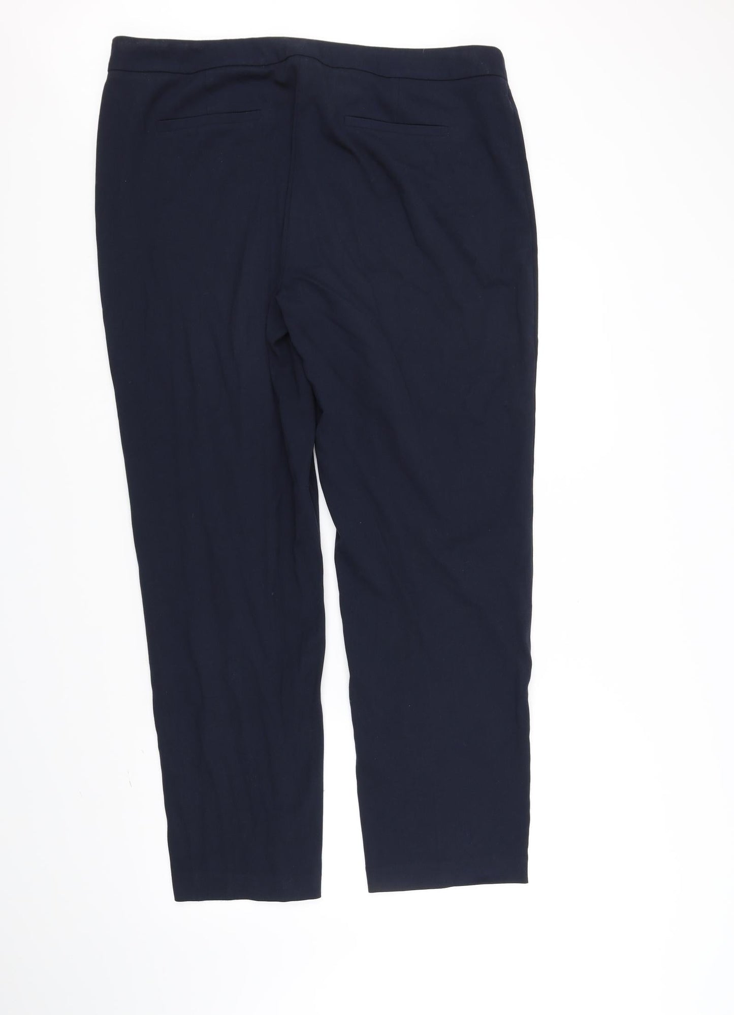 Womens UK Size 18 Marks and Spencer Regular Fit  Blue Trousers
