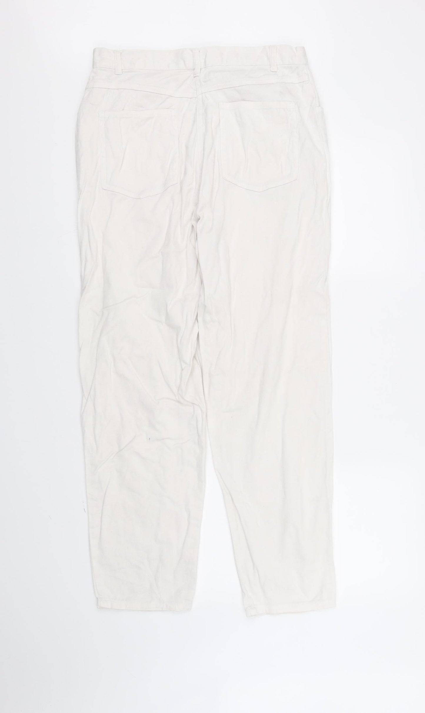 Best Basics Womens White   Straight Jeans Size 14 L31 in