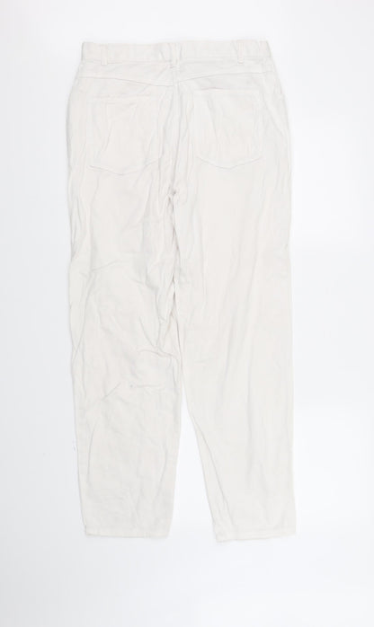 Best Basics Womens White   Straight Jeans Size 14 L31 in