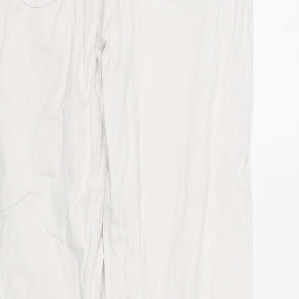 Best Basics Womens White   Straight Jeans Size 14 L31 in