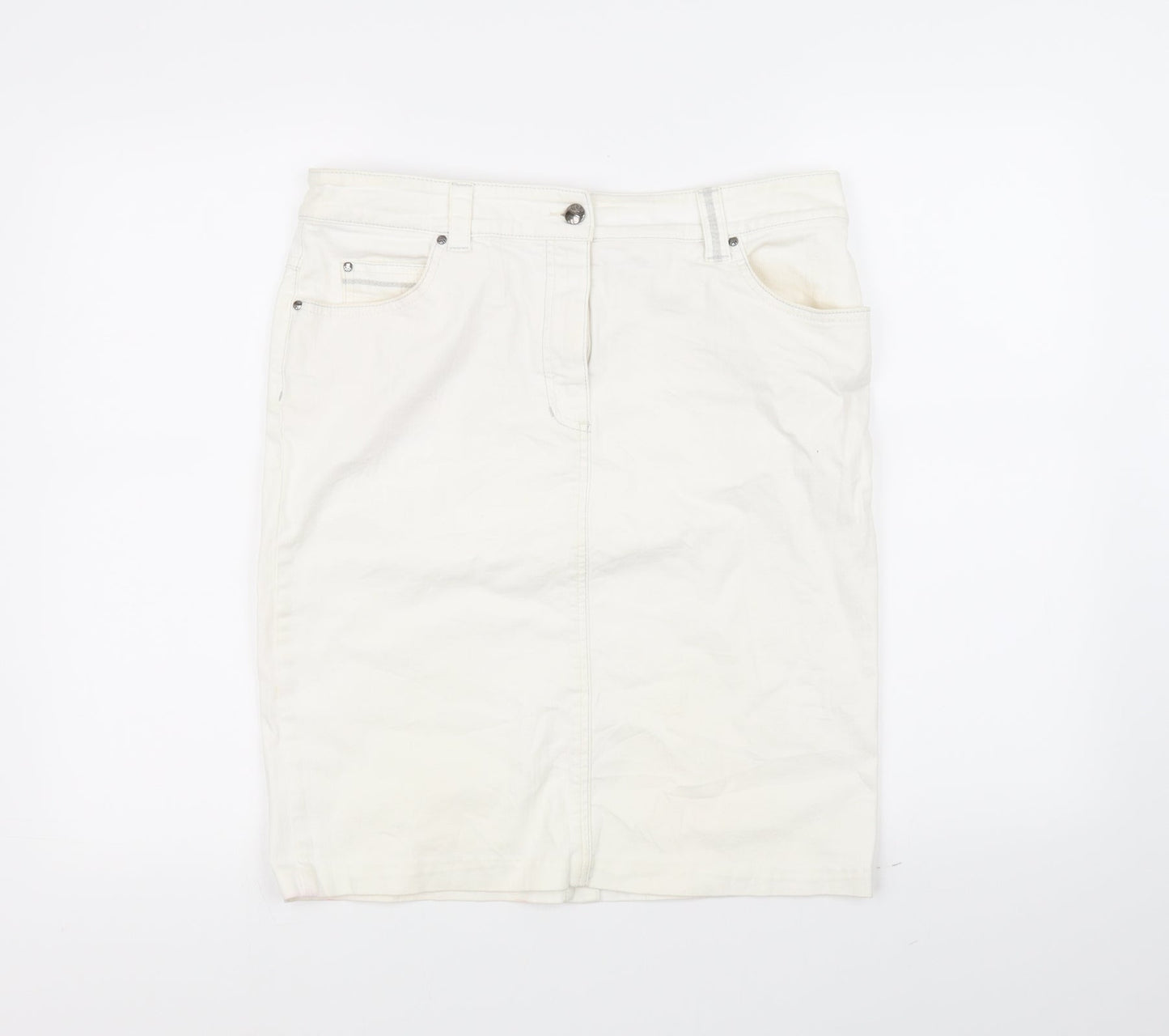 Olsen Womens White   Flare Skirt Size 14