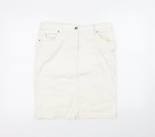 Olsen Womens White   Flare Skirt Size 14