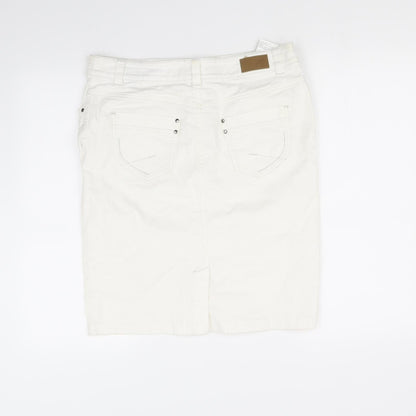 Olsen Womens White   Flare Skirt Size 14
