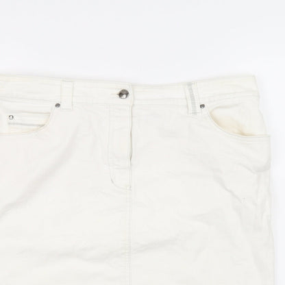 Olsen Womens White   Flare Skirt Size 14