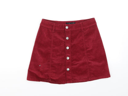 Celebrity Pink Womens Red   Flare Skirt Size 28 in