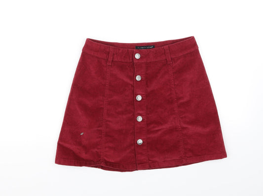 Celebrity Pink Womens Red   Flare Skirt Size 28 in