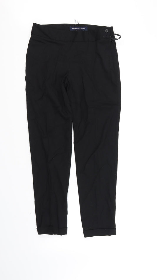 Womens UK Size 6 French Connection Regular Fit  Black Trousers