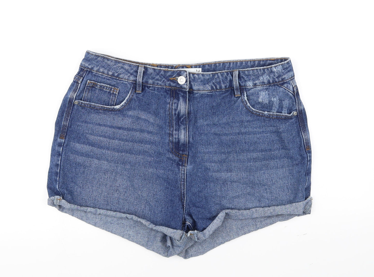 NEXT Womens Blue   Cut-Off Shorts Size 14