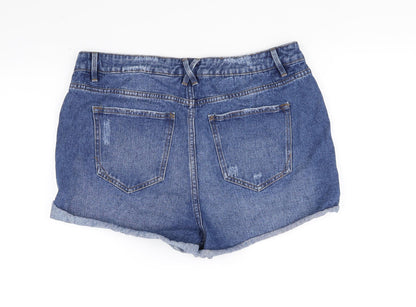 NEXT Womens Blue   Cut-Off Shorts Size 14